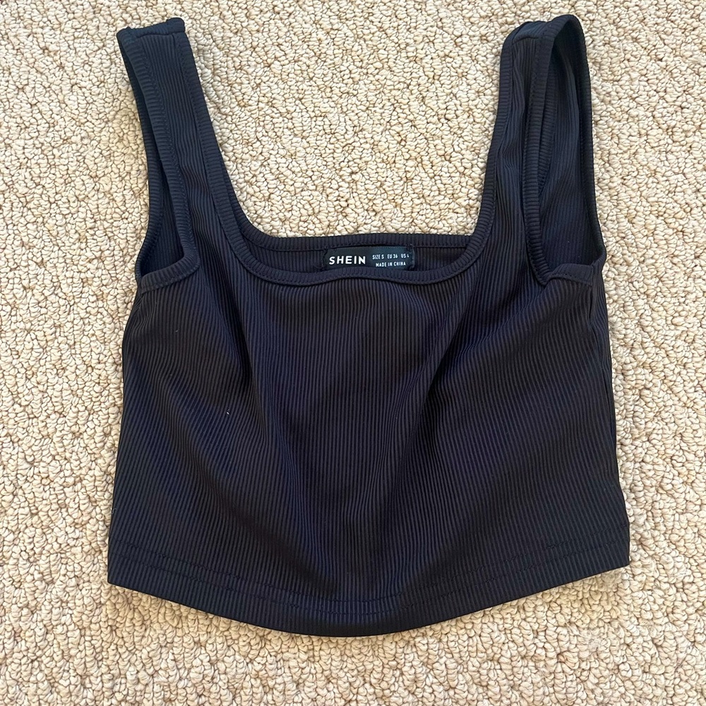 Black crop top from Shein